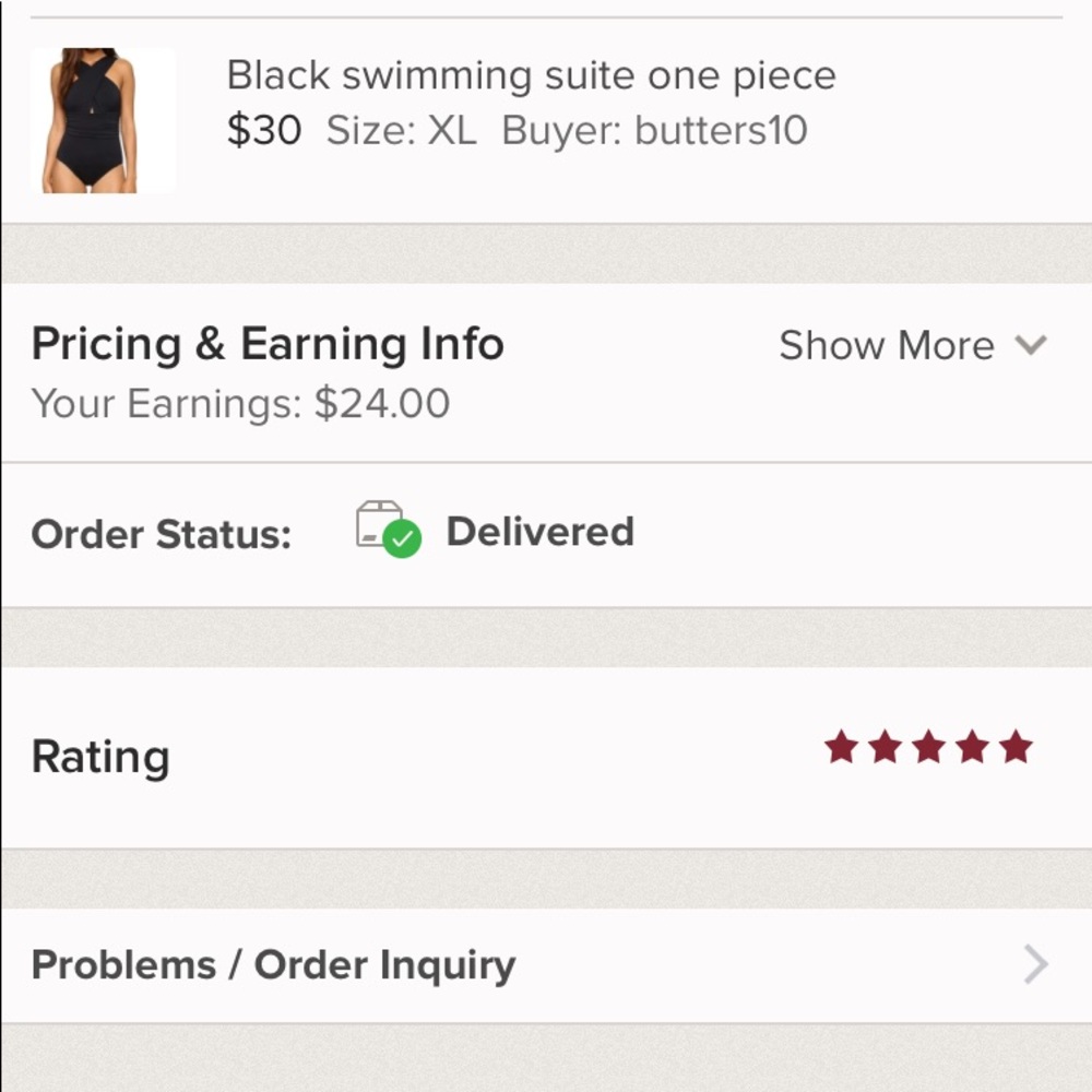 Black swimming suite one piece sw286 - Picture 4 of 4